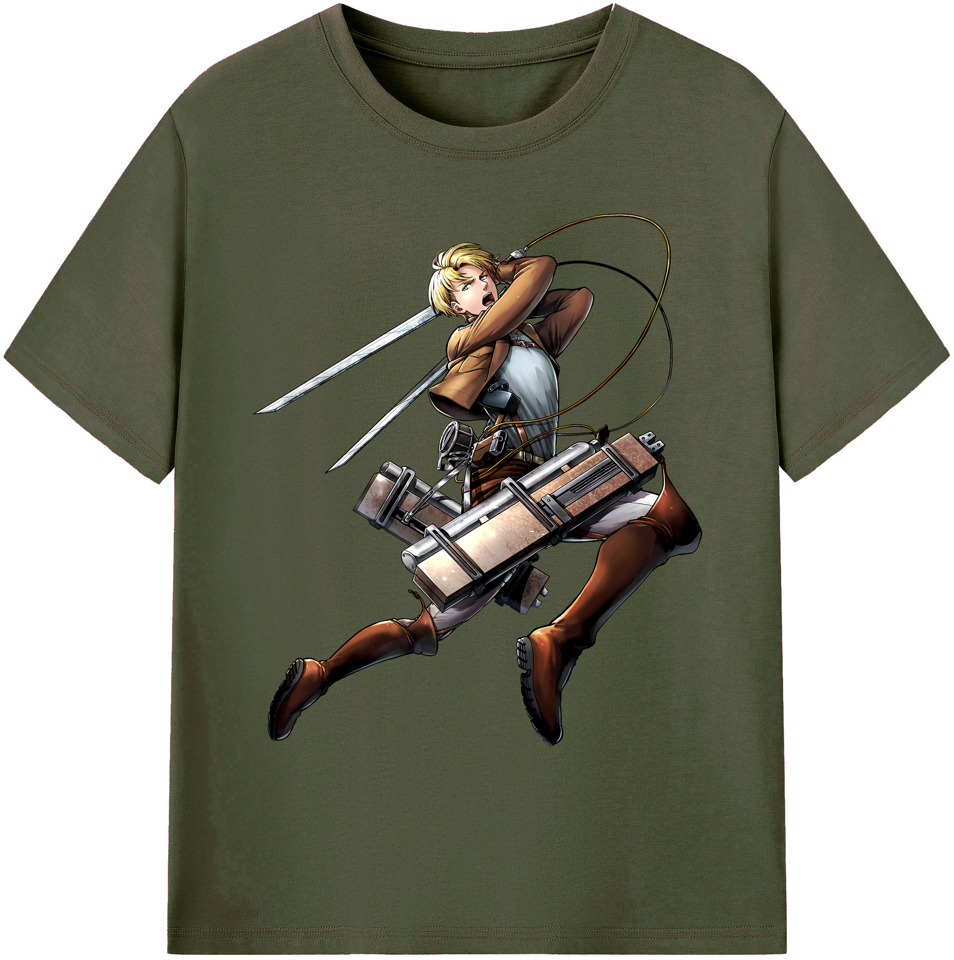 （画像用） 進撃の巨人 Attack on Titan 綿100％ メンズ半袖Tシャツ｜肌触りやわらか＆通気性